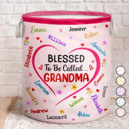 Gift For Mother, Gift For Grandma - Blessed To Be Called Grandma - Personalized Laundry Basket, Storage Basket