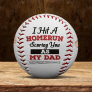 Baseball,Gift For Father,Dad - Children - We Hit A Homerun Scoring You As Our Dad Fist Punch - Personalized Baseball, Softball
