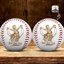 Gift For Father,Sport Dad,Dad,Children - Custom Photo Pencil Drawing Engraved Best Dad Grandpa Ever - Personalized Baseball, Softball