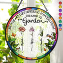Gift For Yourself, Gift For Women, Gift For Sisters, Gift For Sibling, Love - Birth Flower Sisters From The Same Garden - Personalized Stained Glass Window Hanging Suncatcher