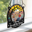 Gift For Couples,Old Couples,Gift For Husband,Gift For Wife,Gift For Boyfriend,Gift For Girlfriend,Happy - Couple Starry Night My Favorite Place In All The World - Personalized Window Hanging Suncatcher Ornament