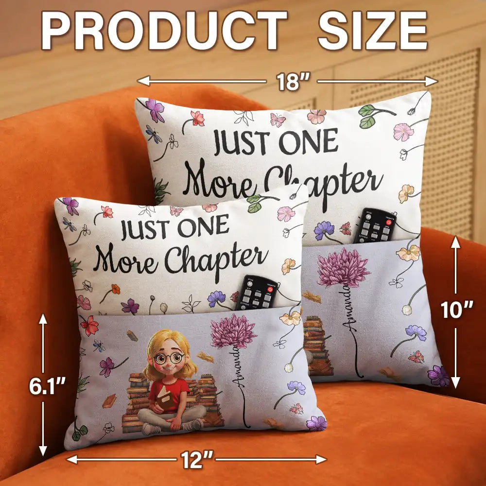 Top Market,Reading,Gift For Yourself,Gift For Women,Happy - My Reading Pillow Reading Girl With Birth Month Flower - Personalized Pocket Pillow