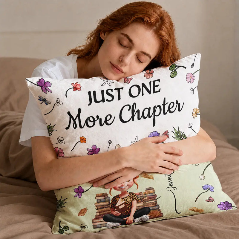 Top Market,Reading,Gift For Yourself,Gift For Women,Happy - My Reading Pillow Reading Girl With Birth Month Flower - Personalized Pocket Pillow