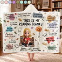 This Is My Reading Blanket Birth Month Flower - Personalized Wearable Hooded Blanket