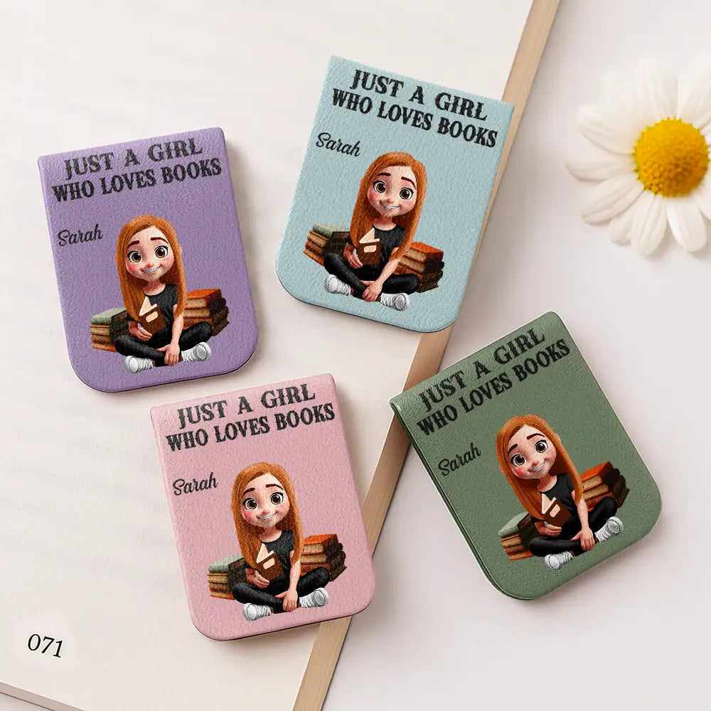 Gift For Yourself,Reading,Gift For Women,Gift For Men,Happy,Top Market - Just One More Chapter 3D Effect Reading Woman Man - Personalized Leather Magnetic Bookmark