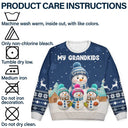 My Grandkids Snowman 3D Effect - Personalized Unisex Ugly Sweater