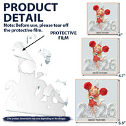 3D Shining Effect Christmas Cheerleader - Personalized Custom Shaped Acrylic Ornament
