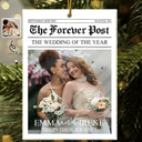 Gift For Couples,Wedding,Christmas,Love,Gift For Women,Gift For Men,Gift For Wife,Gift For Husband - Custom Photo The Wedding Of The Year Newlywed Couples - Personalized Custom Shaped Acrylic Ornament