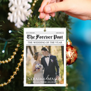 Gift For Couples,Wedding,Christmas,Love,Gift For Women,Gift For Men,Gift For Wife,Gift For Husband - Custom Photo The Wedding Of The Year Newlywed Couples - Personalized Custom Shaped Acrylic Ornament