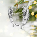Memorial,Gift For Women,Gift For Men,Family,Sad,Christmas,Top Market - Calendar Memorial Angel Wings The Moment Your Heart Stopped - Personalized Custom Shaped Acrylic Ornament