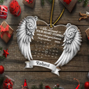 Memorial,Gift For Women,Gift For Men,Family,Sad,Christmas,Top Market - Calendar Memorial Angel Wings The Moment Your Heart Stopped - Personalized Custom Shaped Acrylic Ornament