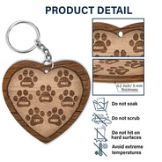 No Longer By My Side Dogs Cats - Pet Memorial Gift - Personalized Custom Wooden Keychain