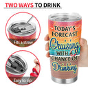 Cruising Through Life One Port At A Time Beach Cruise - Traveling, Vacation, Anniversary, Birthday Gift For Besties - Personalized Tumbler