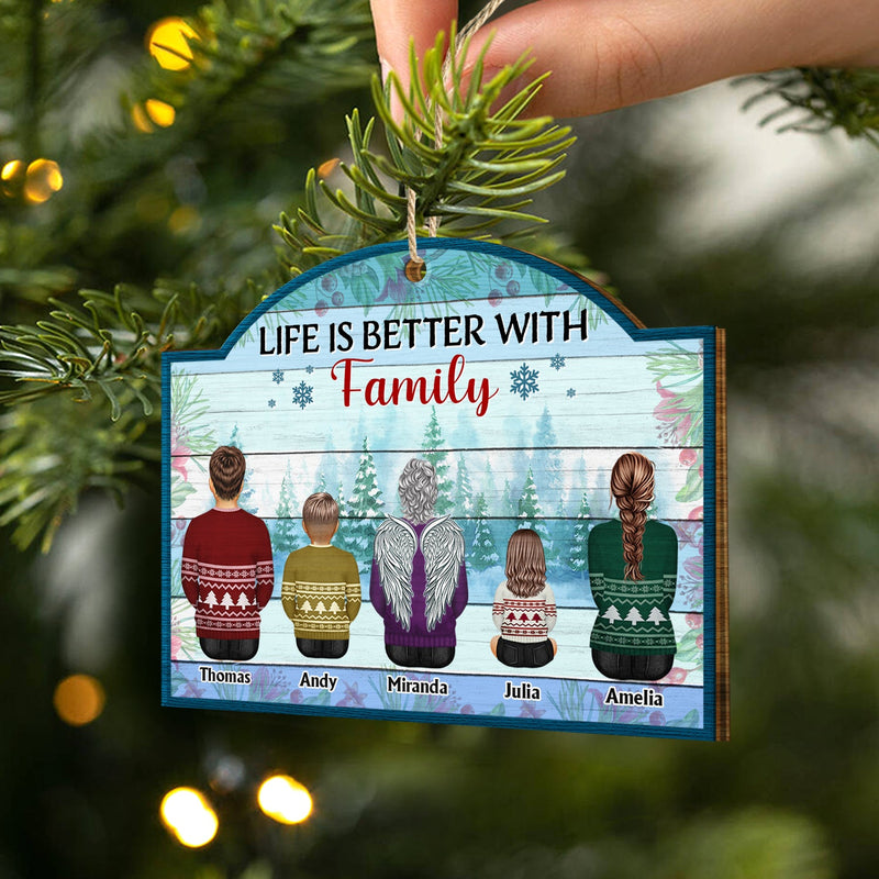 Greatest Gift Our Parents Gave Us - Christmas Gift For Family, Sibling, Brothers, Sisters, Grandparents - Personalized Custom Shaped Wooden Ornament