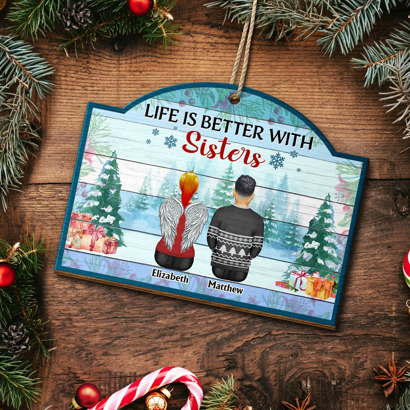 Greatest Gift Our Parents Gave Us - Christmas Gift For Family, Sibling, Brothers, Sisters, Grandparents - Personalized Custom Shaped Wooden Ornament