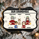 Flat Art - Christmas, Funny Gift For Family, Couple, Dad, Mom, Grandpa, Grandma - Personalized Medallion Wooden Ornament