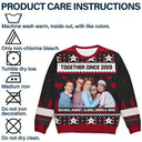 Custom Photo Version 2 - Holiday Gift For Family, Couple, Dad, Mom, Grandpa, Grandma - Personalized Unisex Ugly Sweater