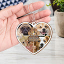 Custom Photo You Left Paw Prints On My Heart - Birthday, Loving Gift For Pet Lovers - Personalized Wooden Keychain