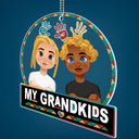 Flat Art My Grandkids Our Grandkids - Gift For Parents & Grandparents - Personalized Acrylic Car Hanger