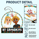 Flat Art My Grandkids Our Grandkids - Gift For Parents & Grandparents - Personalized Acrylic Car Hanger