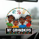 Flat Art My Grandkids Our Grandkids - Gift For Parents & Grandparents - Personalized Acrylic Car Hanger