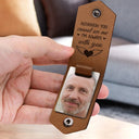 Custom Photo I Will Carry You Until I Can See You Again - Memorial Gift For Family - Personalized Leather Photo Keychain