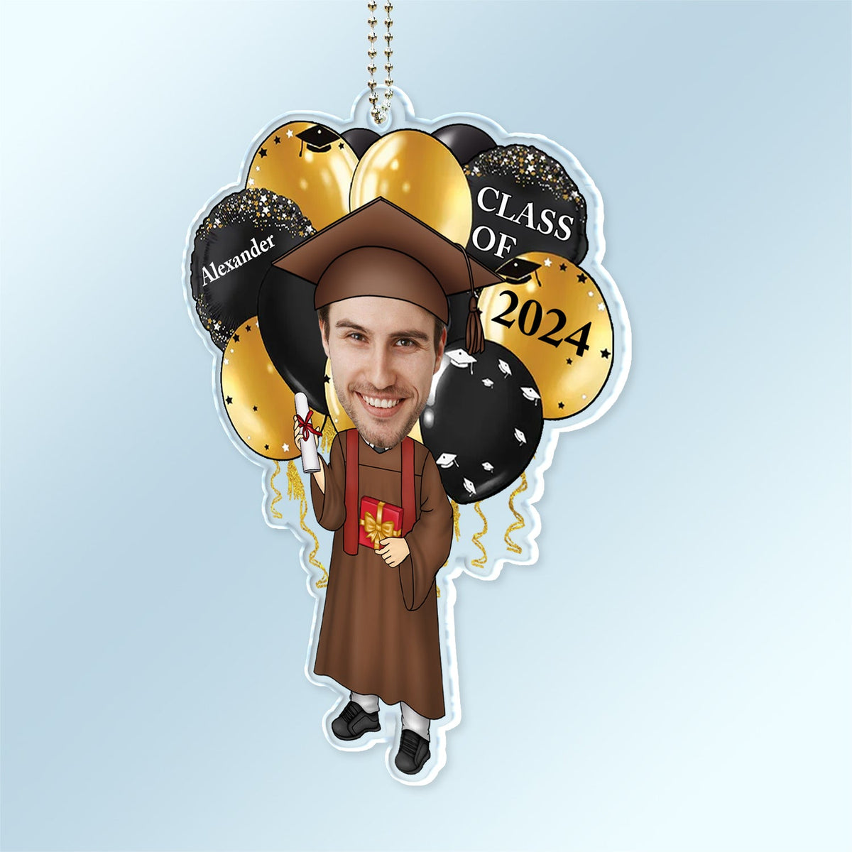 Custom Photo Happy Graduation - Gift For Friends, Children - Personalized Acrylic Car Hanger