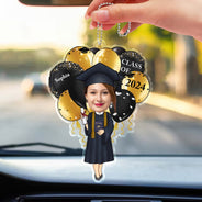 Custom Photo Happy Graduation - Gift For Friends, Children - Personalized Acrylic Car Hanger