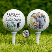 Custom Photo I Love You To The Golf Course And Back - Gift For Couples - Personalized Golf Ball