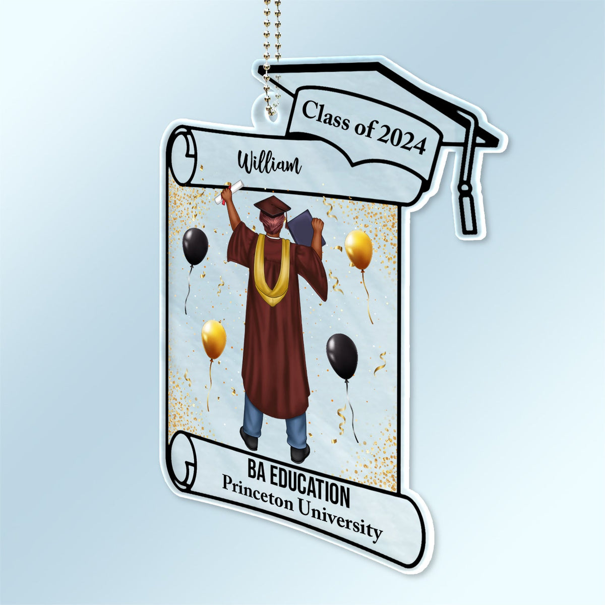 Graduation Appreciation - Graduation Gift For Friends, Family - Personalized Acrylic Car Hanger