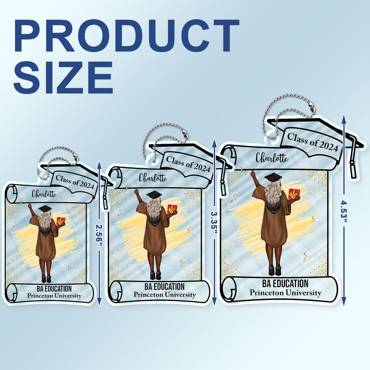 Graduation Appreciation - Graduation Gift For Friends, Family - Personalized Acrylic Car Hanger