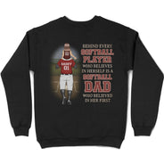 Behind Every Baseball Player - Gift For Father, Sport Fans - Personalized T Shirt
