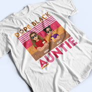 Dope Black Auntie Hot Pink Retro - Personalized T Shirt