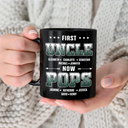 First Dad Now Papa Fir Forest - Personalized Black Mug