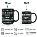 First Dad Now Papa Fir Forest - Personalized Black Mug
