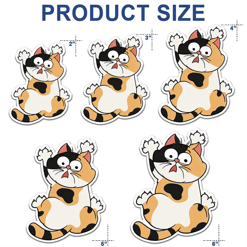Funny Cat Scratching - Personalized Magnet