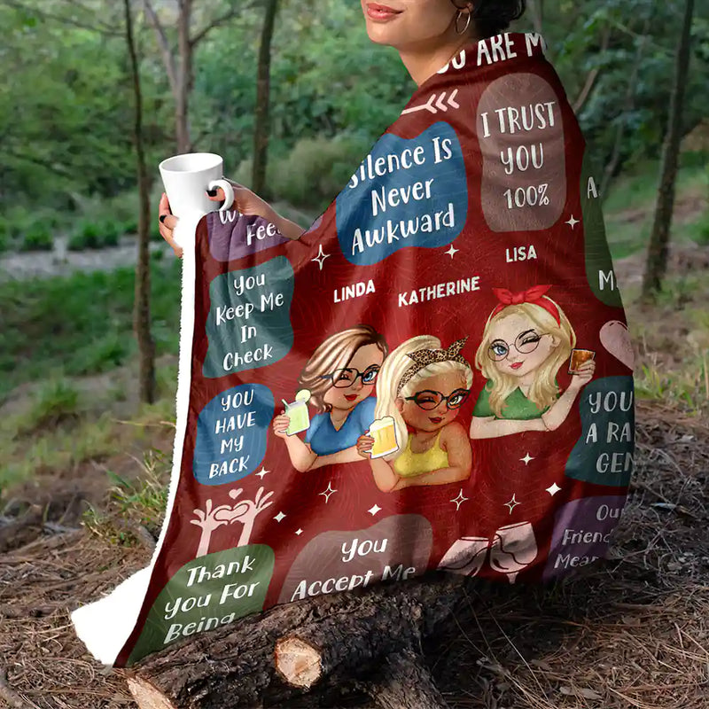 10 Reasons Why You Are My Bestie Friendship - Personalized Fleece Blanket, Sherpa Blanket