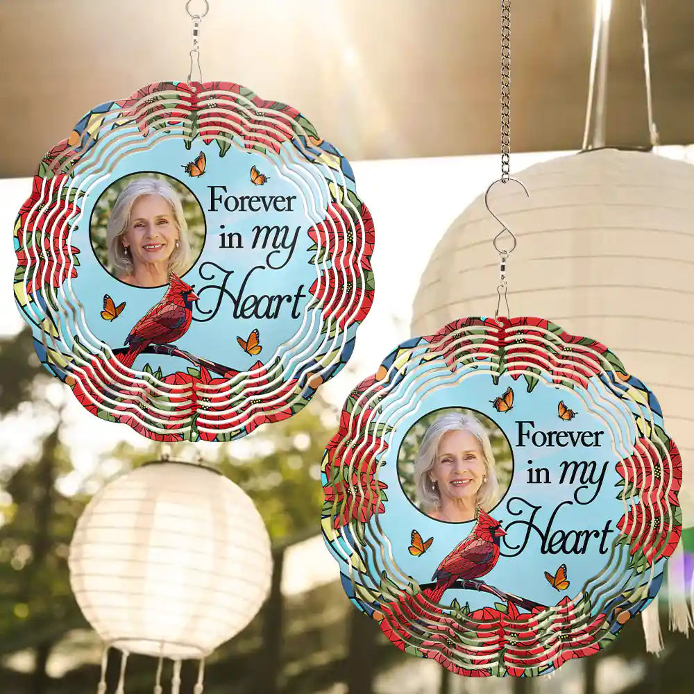 Family, Parents, Gift For Grandparents - Custom Photo I'm Always With You - Personalized Wind Spinner
