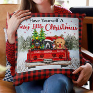Have Yourself A Furry Little Christmas - Christmas Gift For Dog Lovers - Personalized Custom Pillow