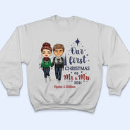 Couple Our First Christmas Together - Christmas Gift For Couple - Personalized Custom Hoodie