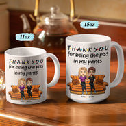 Best Friends Funny And Emotional Words - BFF Bestie Gift - Personalized Custom White Edge-to-Edge Mug