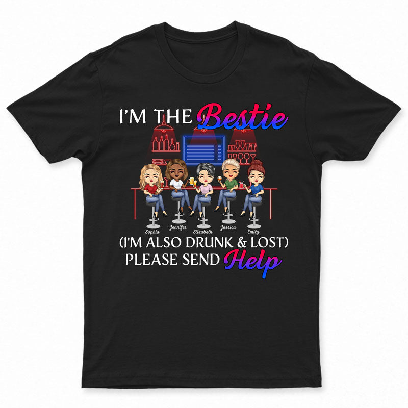 If Lost Or Drunk Please Return To Bestie Best Friends - Bestie BFF Gift - Personalized Custom T Shirt