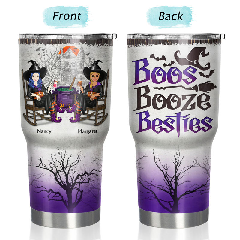 Witches Best Friends The Black Hat Sisterhood An Enchanting Fly By Night Group - Gift For Besties And Sisters - Personalized Custom 30 Oz Tumbler