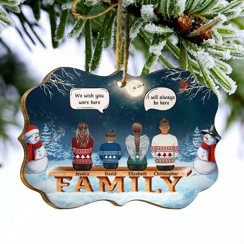 Family Memorial We Miss You - Christmas Gift For Family - Personalized Custom Wooden Ornament