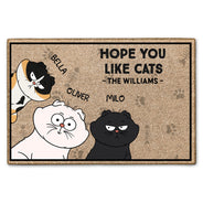 Hope You Like Cats - Birthday, Loving, Funny, Home Decor Gift For Cat Lovers - Personalized Doormat