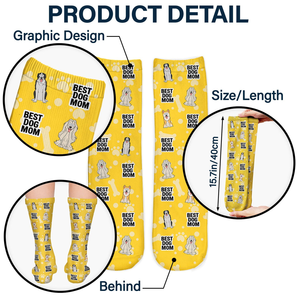 Best Dog Mom & Dad - Gift For Dog Lovers - Personalized Socks