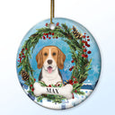 Lovely Dogs Cats - Christmas Memorial Gift For Pet Lovers - Personalized Circle Ceramic Ornament