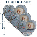 Custom Photo A Hug From Heaven - Memorial Gift For Family, Friends - Personalized Heart Shaped Pillow