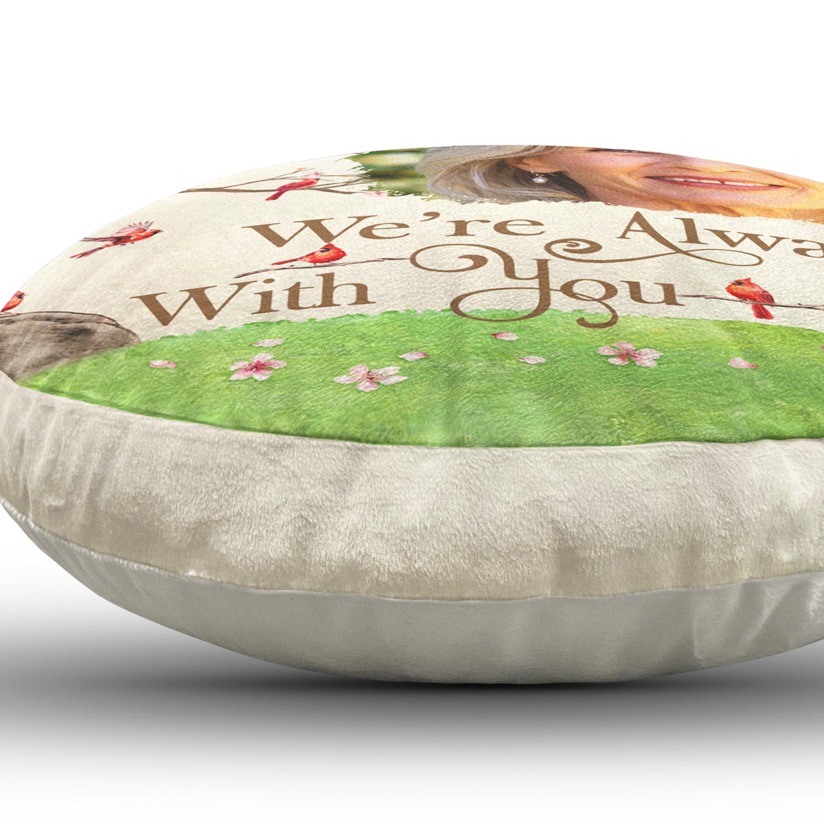 Custom Photo I'm Always With You - Memorial Gift For Family, Friends - Personalized Round Pillow