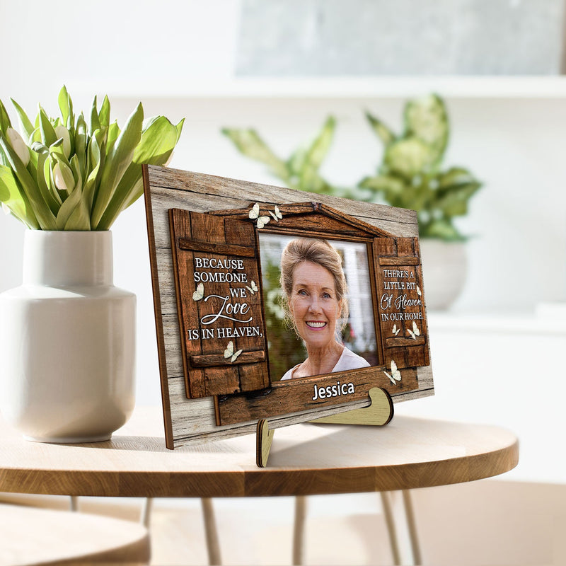 Custom Photo I Am Always With You Window - Loving, Memorial Gift For Family, Siblings, Friends - Personalized 2-Layered Wooden Plaque With Stand